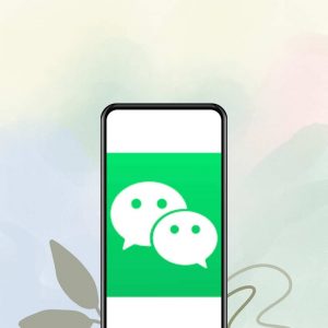 WeChat logo on mobile screen